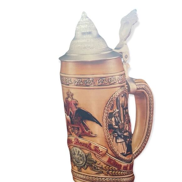 Anheuser-Busch beer stein Limited edition K series tavern scene mug with lid - Picture 2 of 10
